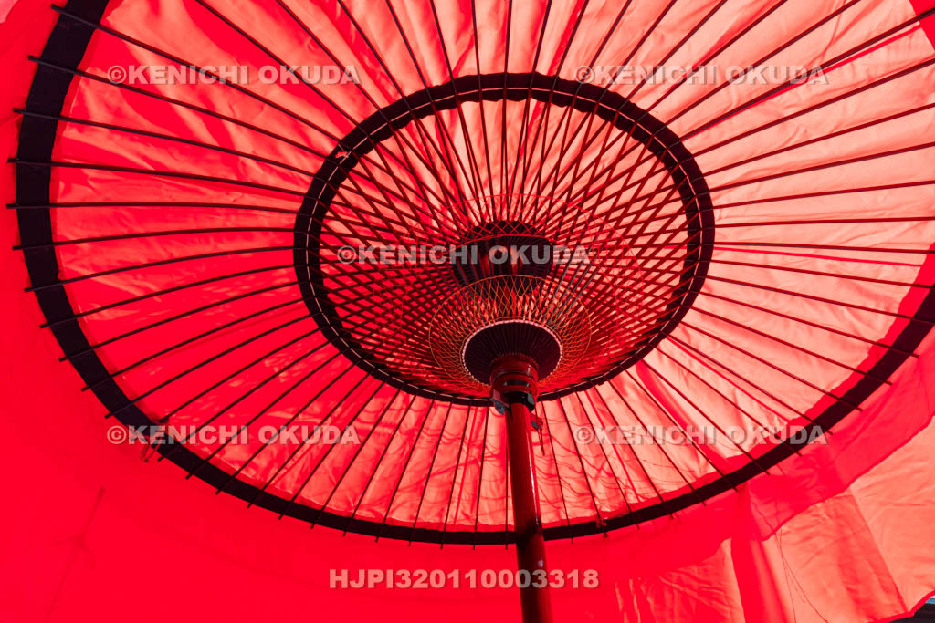 京都府　玄武神社　やすらい祭　花傘