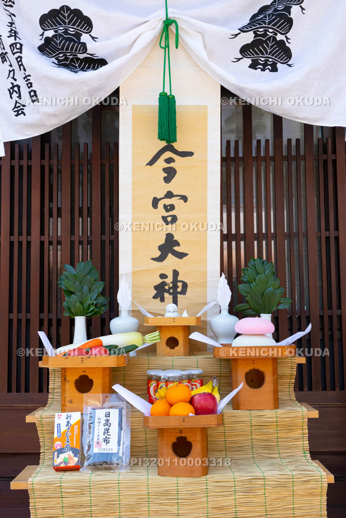 京都府　今宮神社　やすらい祭　氏子地区の祭壇