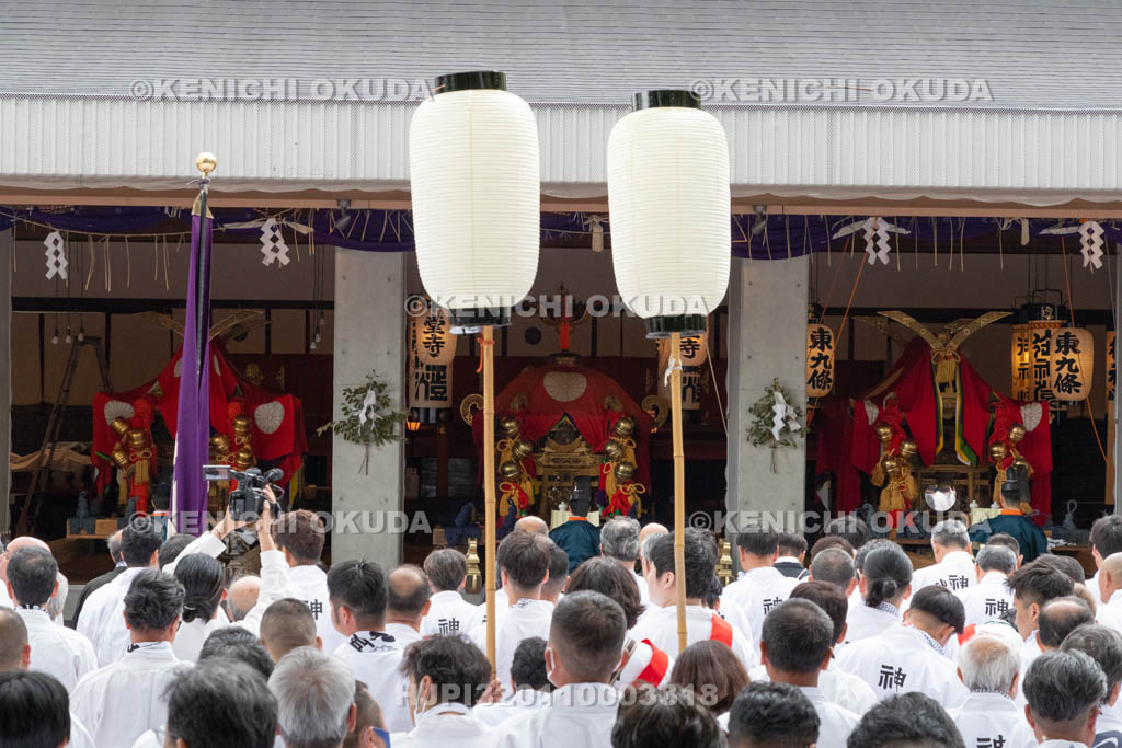 京都府　伏見稲荷大社　稲荷祭（区内巡幸）　祝詞奏上