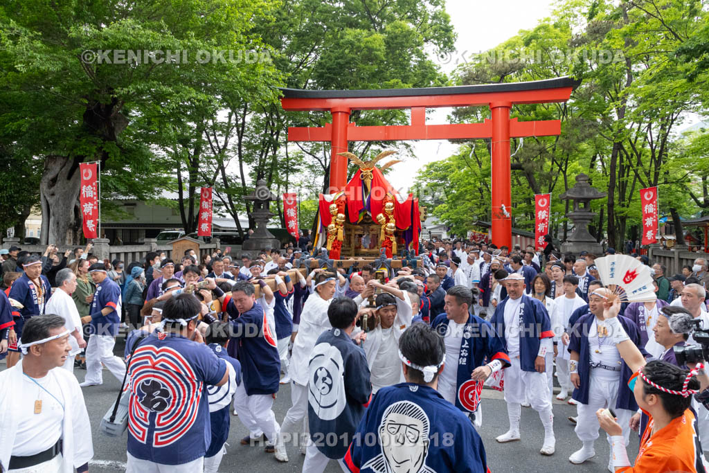 京都府　伏見稲荷大社　稲荷祭（区内巡幸）　発輿