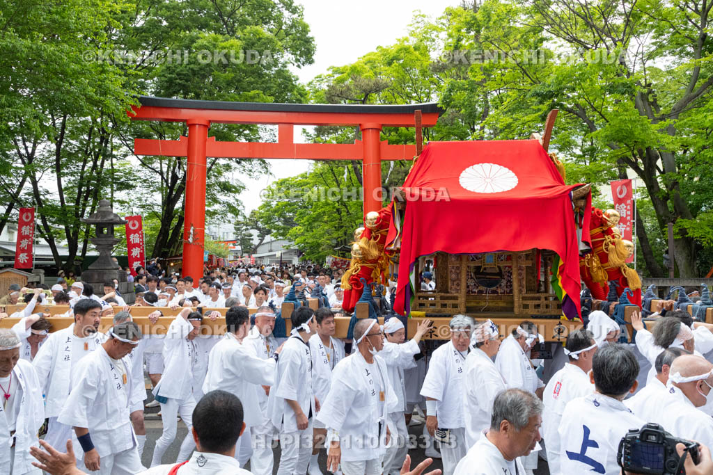 京都府　伏見稲荷大社　稲荷祭（区内巡幸）　発輿