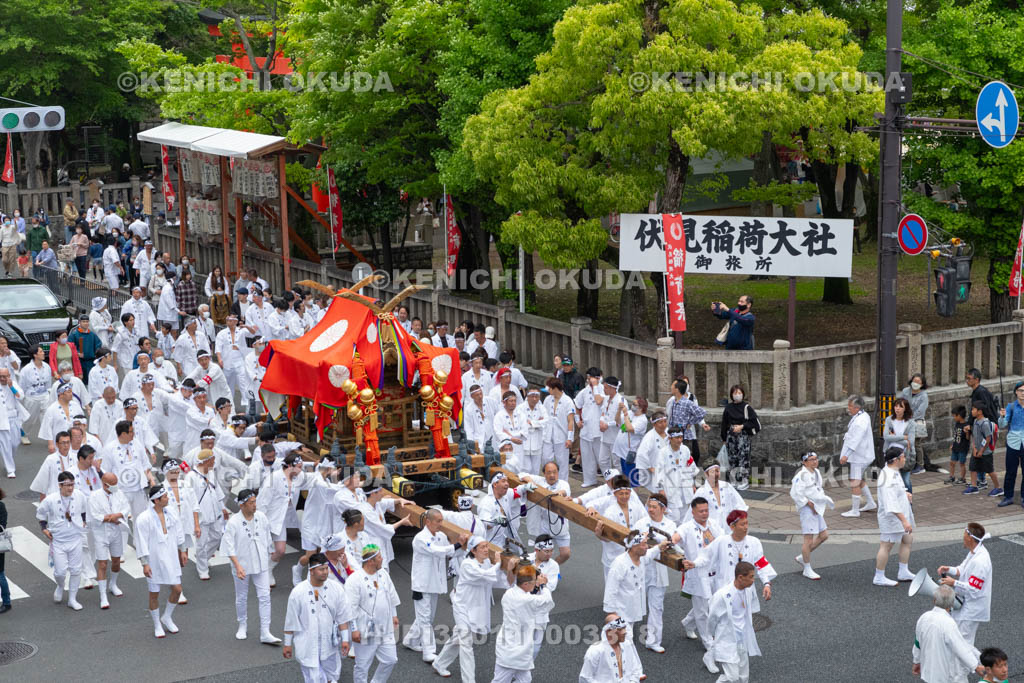 京都府　伏見稲荷大社　稲荷祭（区内巡幸）　発輿