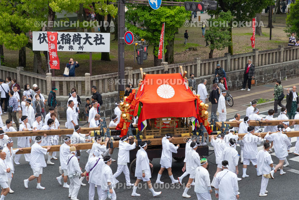 京都府　伏見稲荷大社　稲荷祭（区内巡幸）　発輿