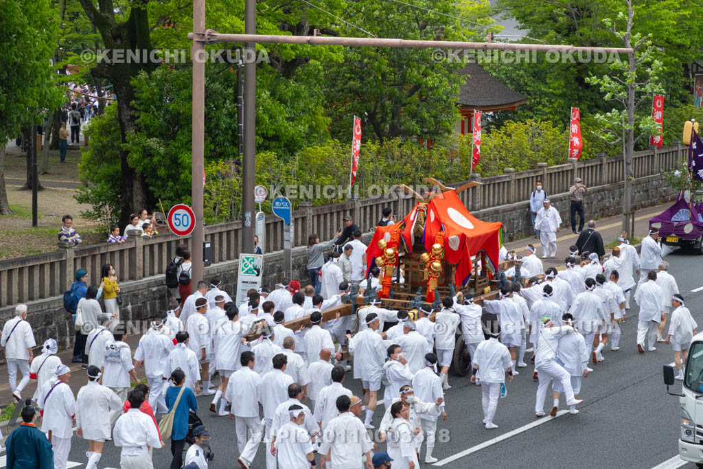 京都府　伏見稲荷大社　稲荷祭（区内巡幸）　発輿