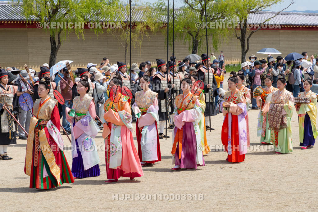 奈良県　平城宮跡　平城京天平祭・春　平城京天平行列　女官