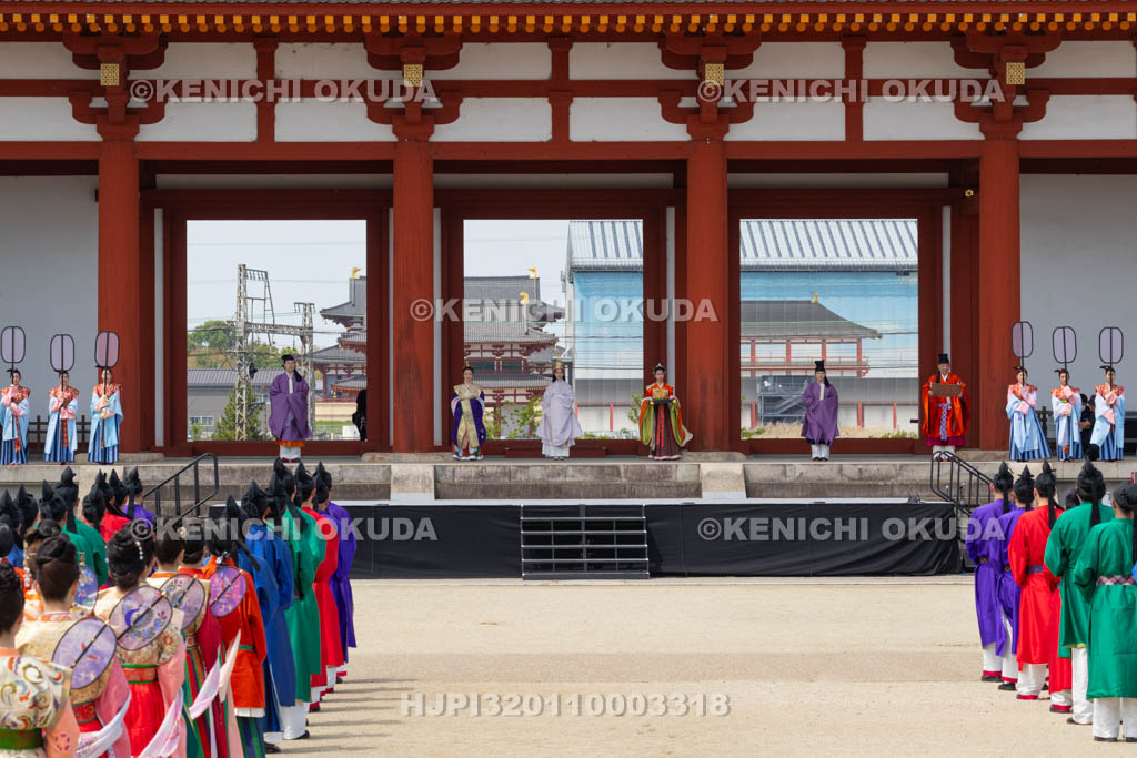 奈良県　平城宮跡　平城京天平祭・春　平城京天平行列　平城遷都之詔