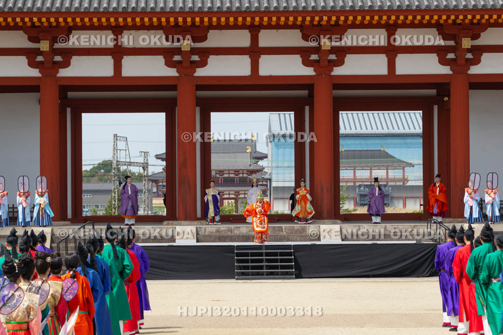 奈良県　平城宮跡　平城京天平祭・春　平城京天平行列　平城遷都之詔　舞楽