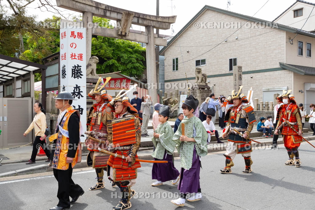 京都府　藤森神社　藤森祭　武者行列（朝渡）