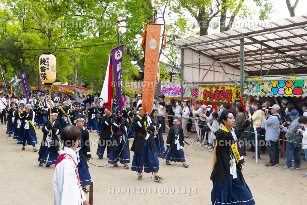 京都府　藤森神社　藤森祭　鼓笛隊宮入