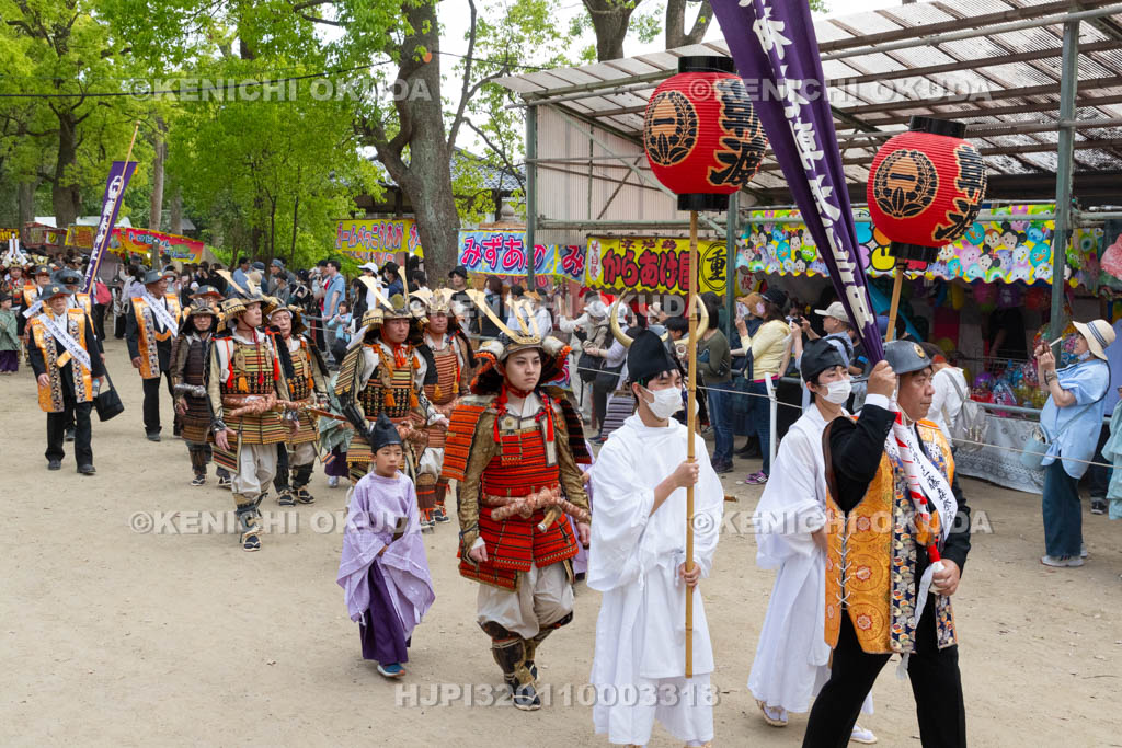 京都府　藤森神社　藤森祭　武者行列宮入（朝渡）