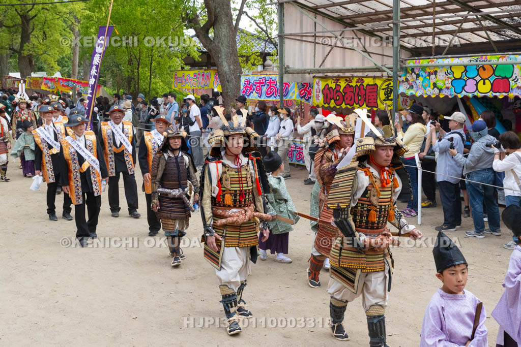 京都府　藤森神社　藤森祭　武者行列宮入（朝渡）