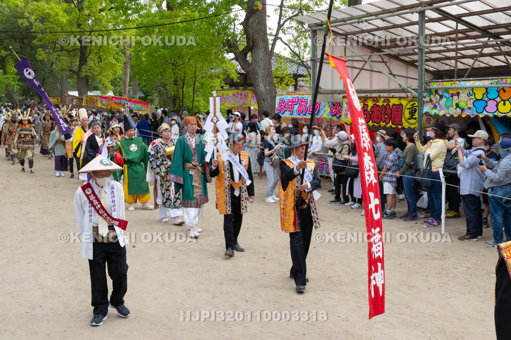 京都府　藤森神社　藤森祭　武者行列宮入（七福神）