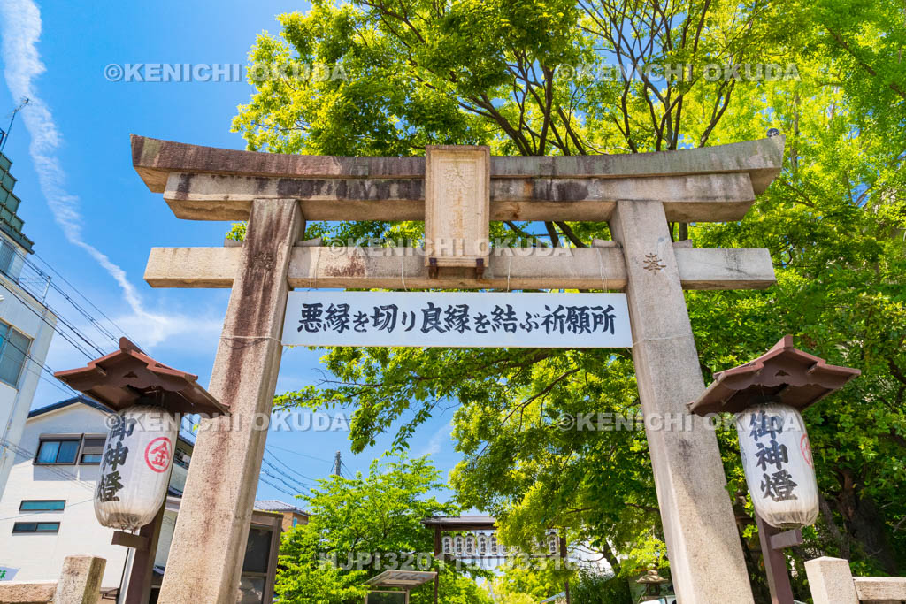 京都府　安井金比羅宮　参道の鳥居
