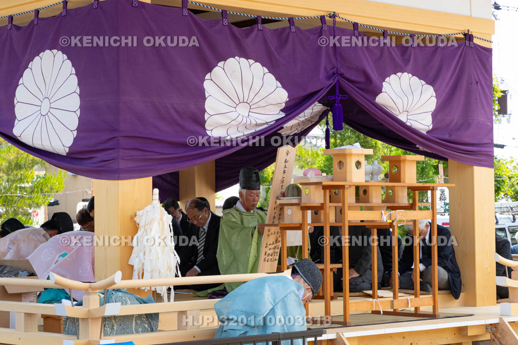 京都府　嵯峨祭　神幸祭（おいで）　祝詞奏上