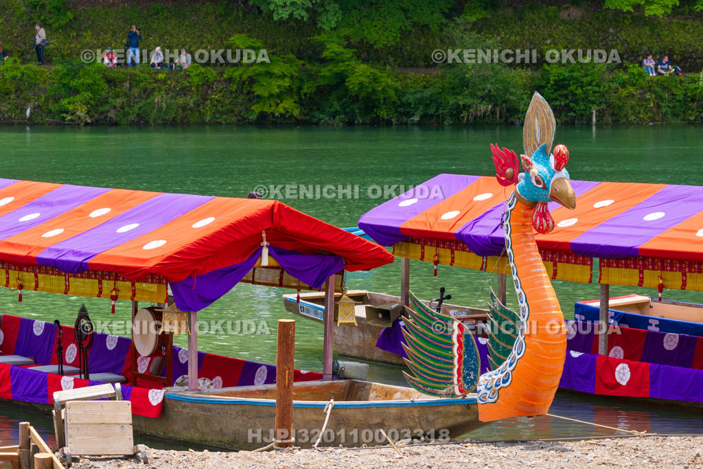 京都府　車折神社　三船祭　鷁首（げきす）船