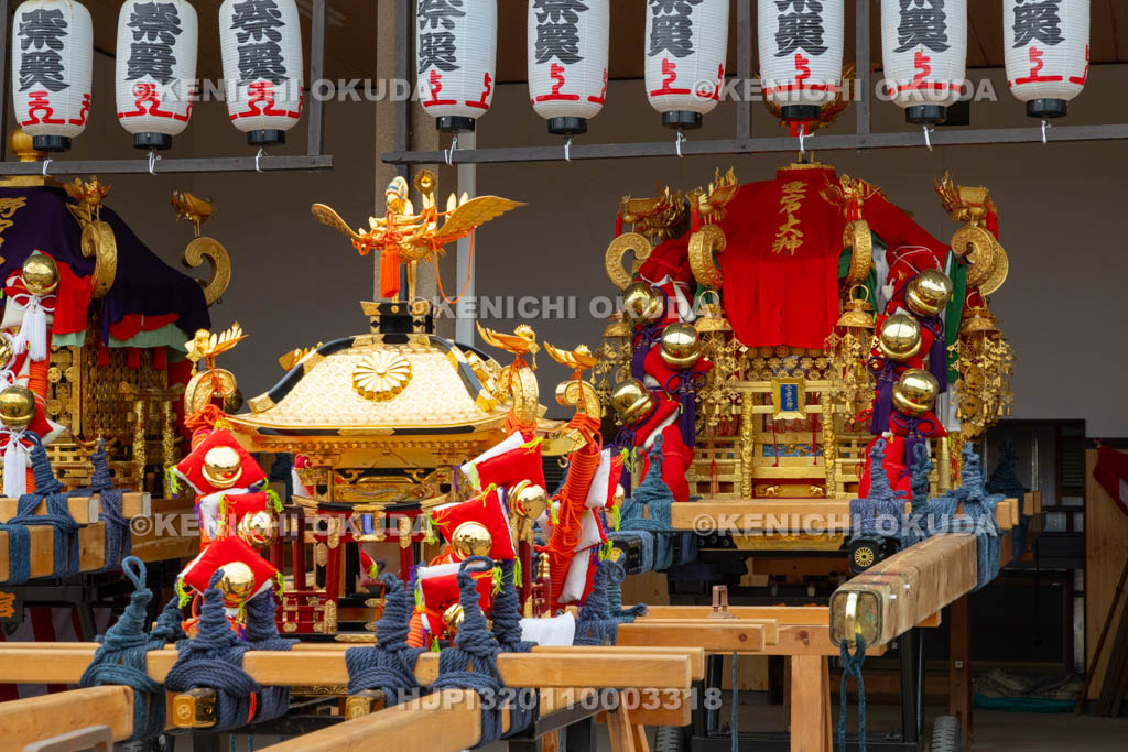 京都府　嵯峨祭還幸祭　御旅所の神輿