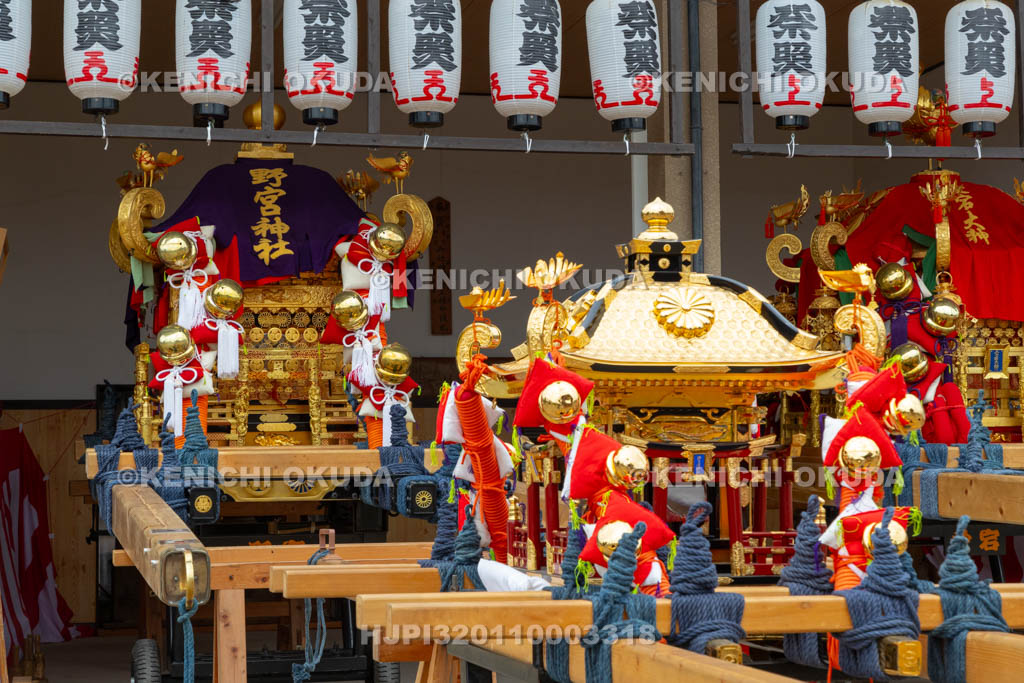 京都府　嵯峨祭還幸祭　御旅所の神輿