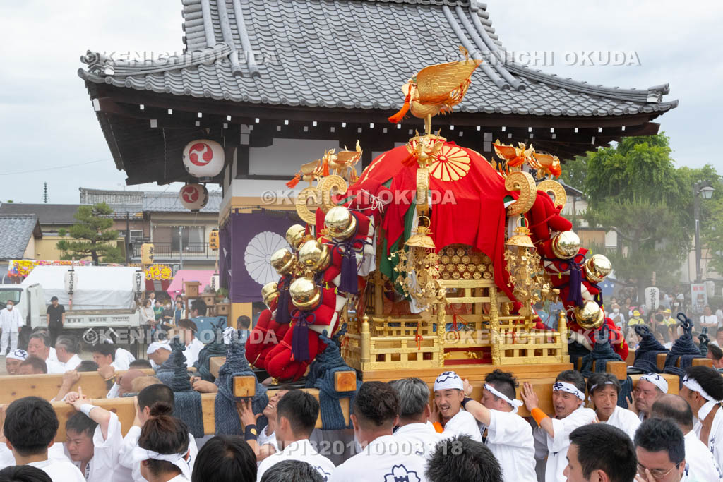 京都府　嵯峨祭還幸祭　神輿渡御　御旅所着輿