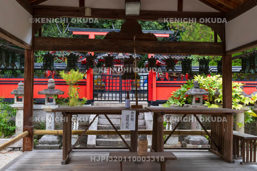 奈良県　奈良豆比古神社　拝殿から望む本殿