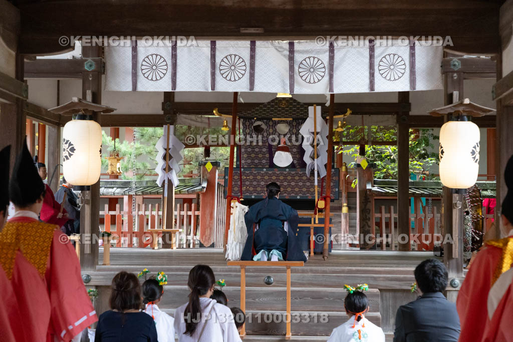 奈良県　手向山八幡宮　転害会　御本社祭典（本宮祭）　修祓の儀