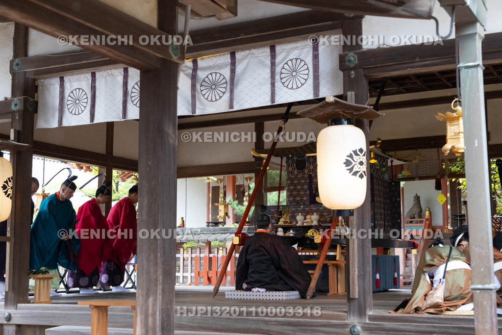 奈良県　手向山八幡宮　転害会　御本社祭典（本宮祭）　祝詞奏上