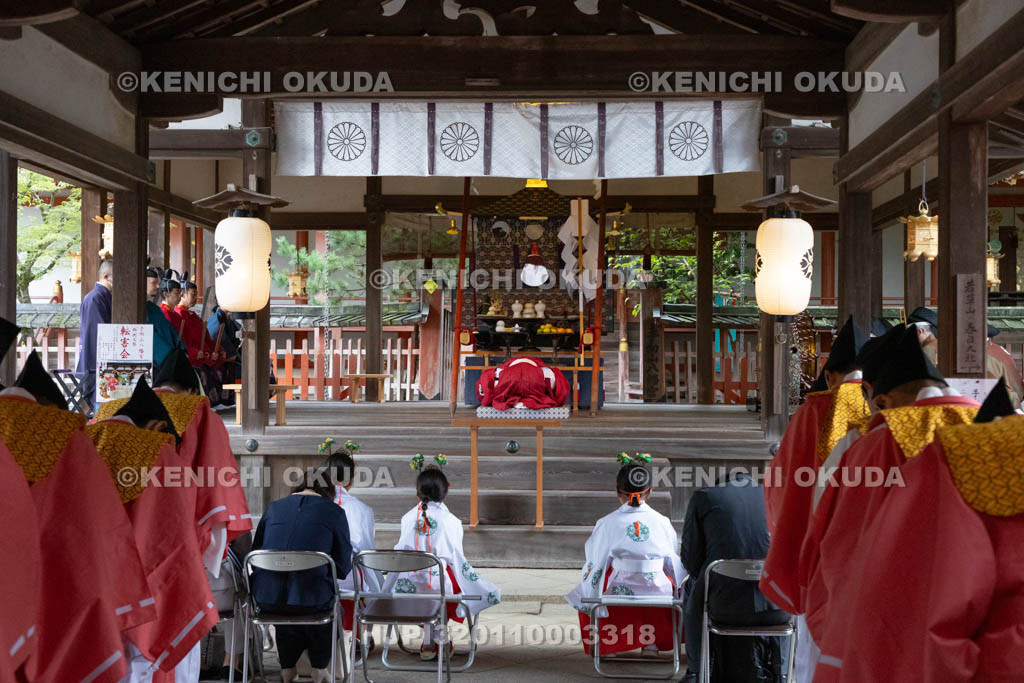 奈良県　手向山八幡宮　転害会　御本社祭典（本宮祭）　拝礼