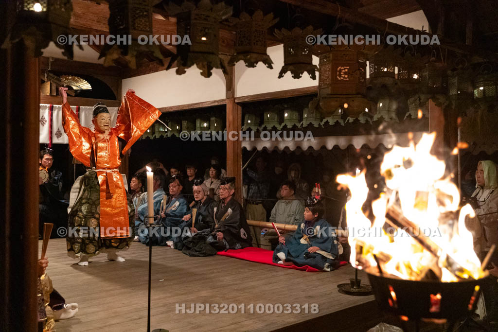 奈良県　奈良豆比古神社　翁舞　太夫（たゆう）舞