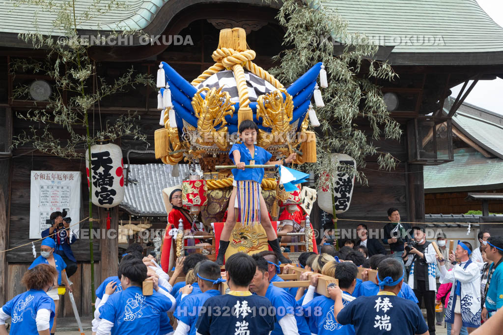 兵庫県　曽根天満宮　秋季例大祭（本宮）　子供屋台宮入（伊保西部）