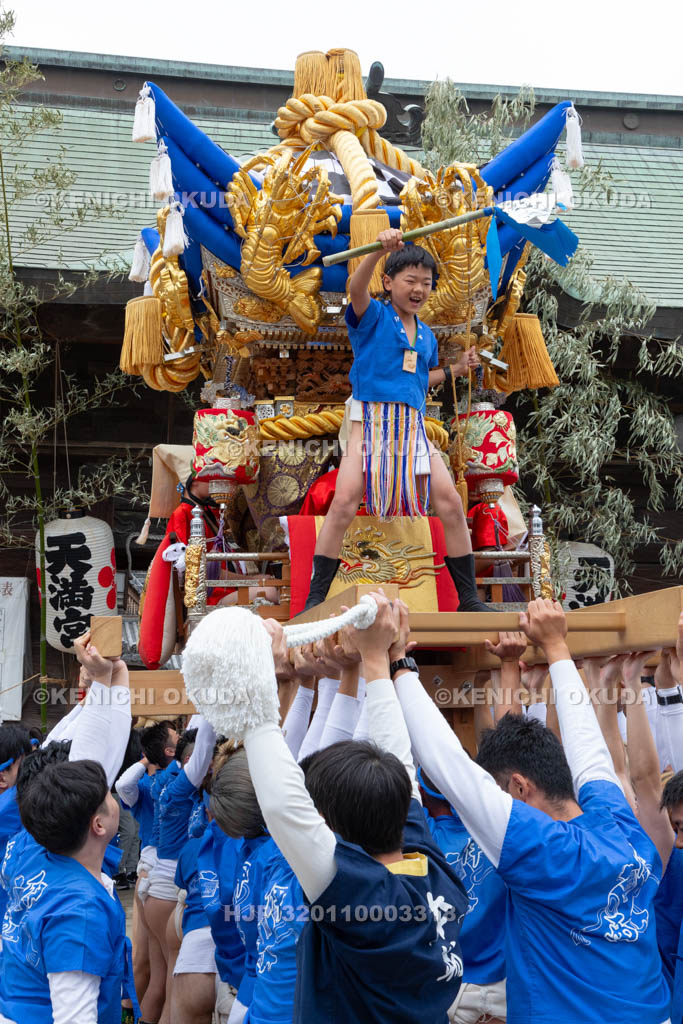 兵庫県　曽根天満宮　秋季例大祭（本宮）　子供屋台宮入（伊保西部）