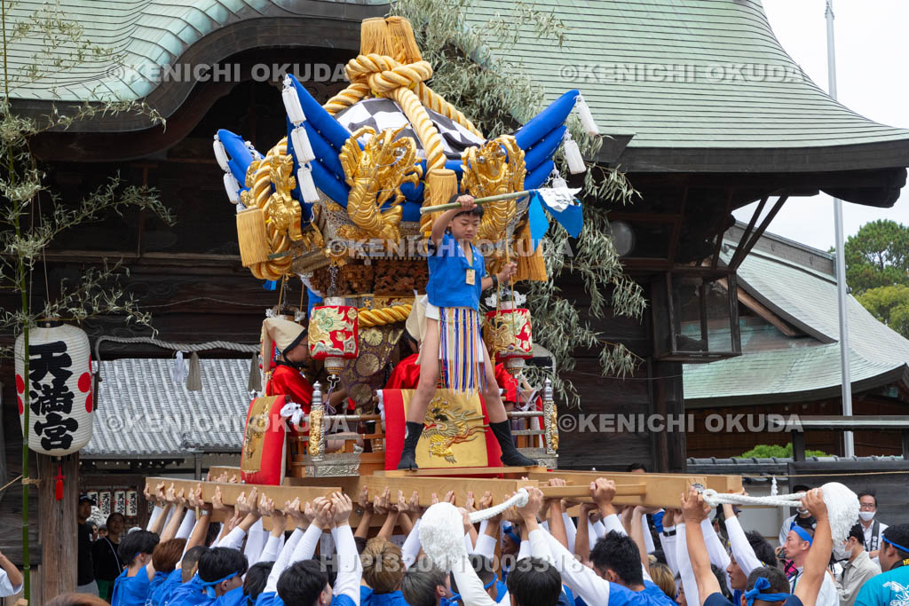 兵庫県　曽根天満宮　秋季例大祭（本宮）　子供屋台宮入（伊保西部）