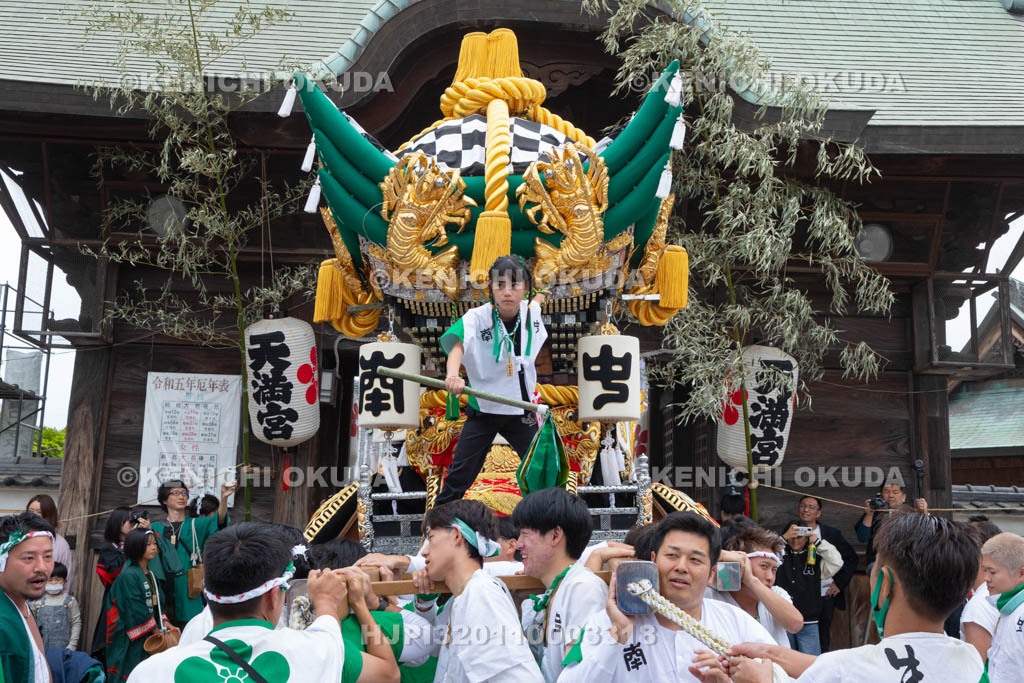 兵庫県　曽根天満宮　秋季例大祭（本宮）　子供屋台宮入（南之町）