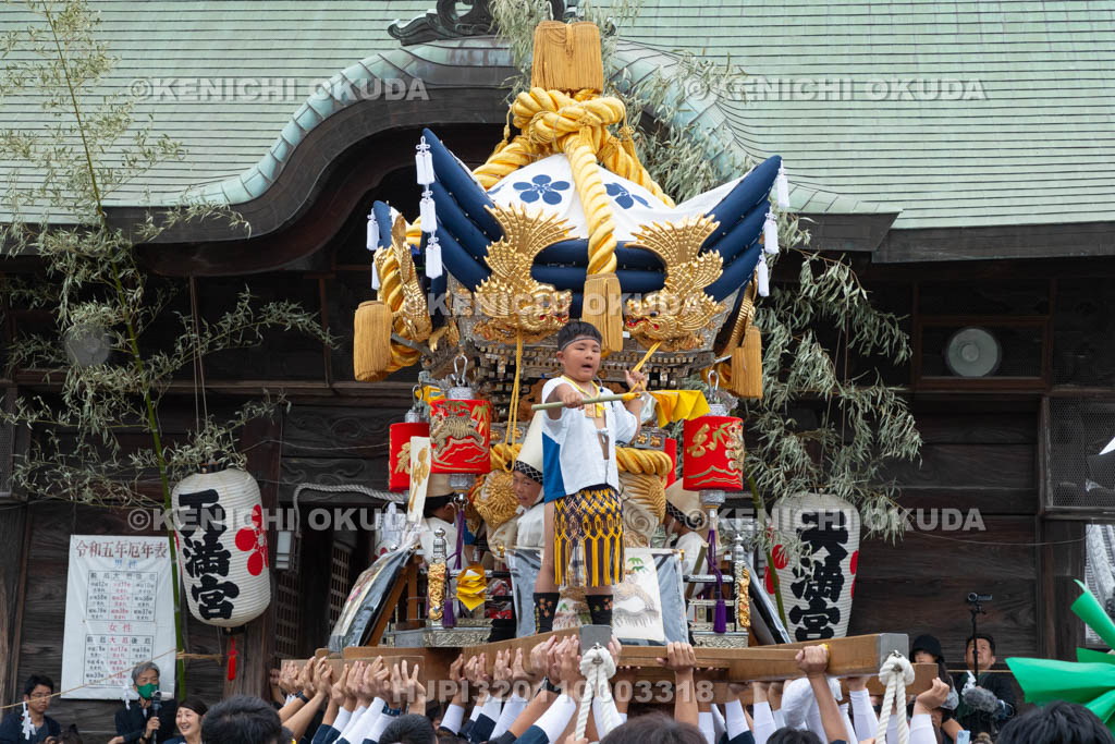 兵庫県　曽根天満宮　秋季例大祭（本宮）　子供屋台宮入（西之町）