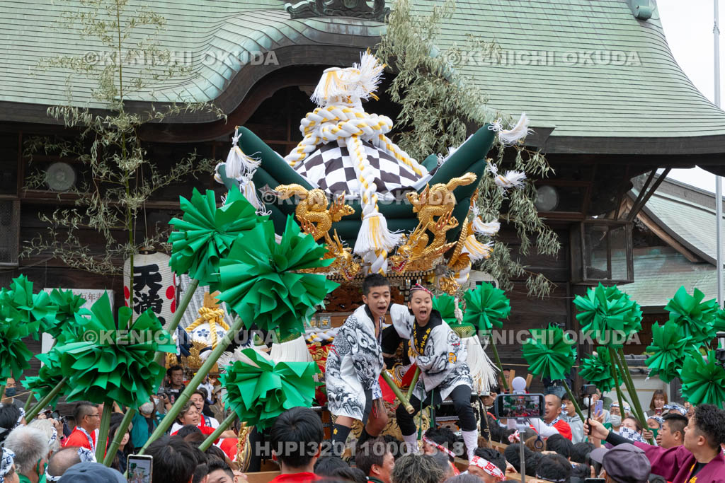 兵庫県　曽根天満宮　秋季例大祭（本宮）　子供屋台宮入（梅井）