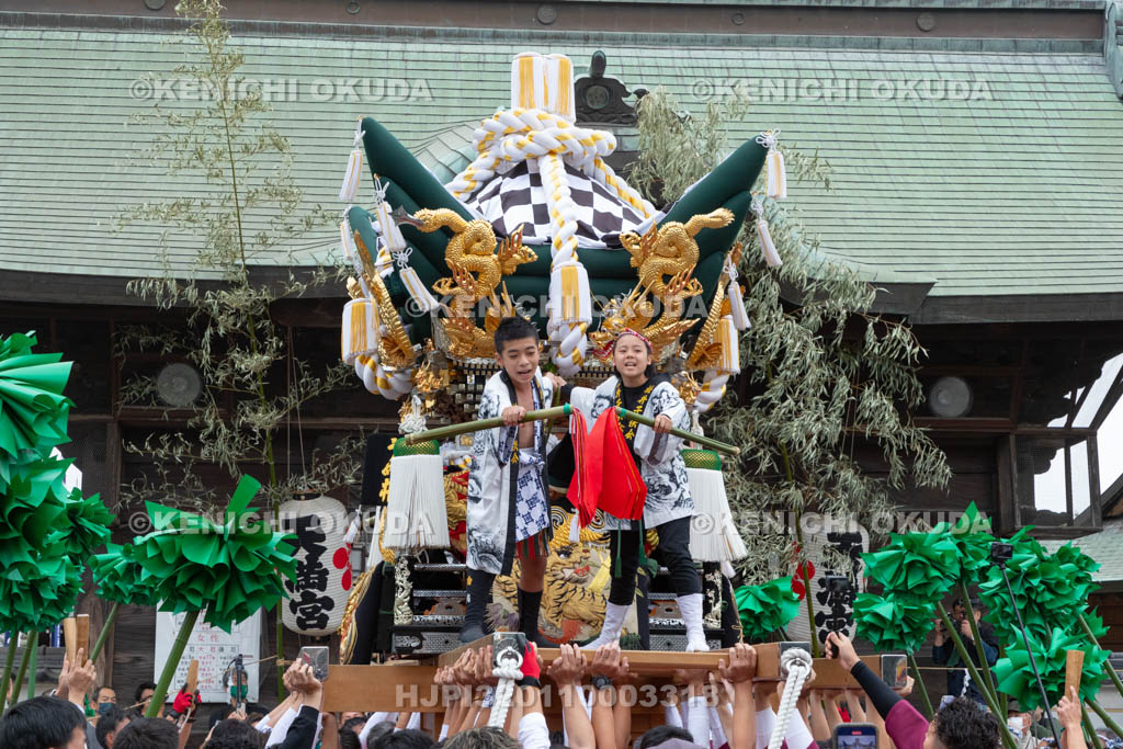 兵庫県　曽根天満宮　秋季例大祭（本宮）　子供屋台宮入（梅井）
