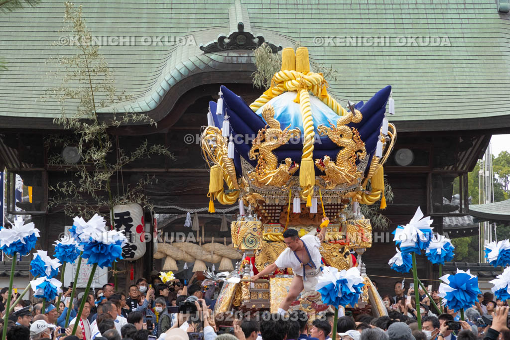 兵庫県　曽根天満宮　秋季例大祭（本宮）　布団屋台宮入（伊保南部）