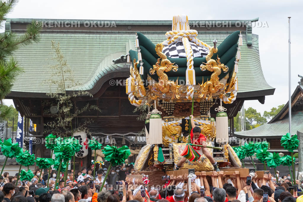兵庫県　曽根天満宮　秋季例大祭（本宮）　布団屋台宮入（梅井）
