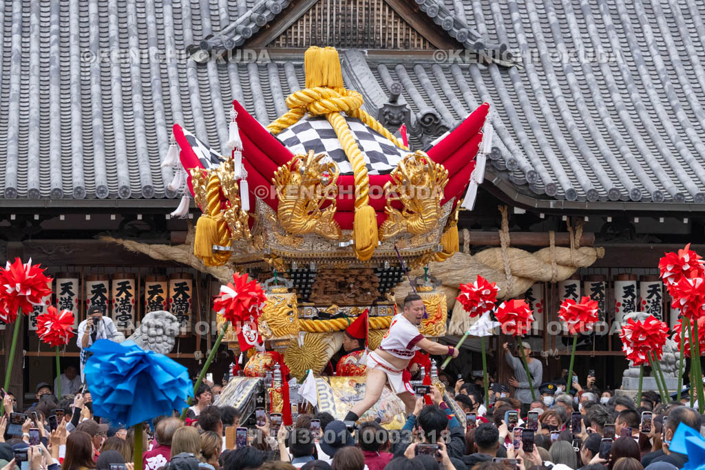 兵庫県　曽根天満宮　秋季例大祭（本宮）　布団屋台宮入（中筋西）