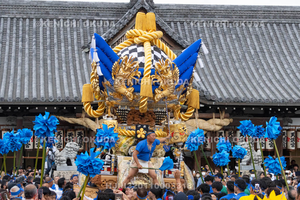 兵庫県　曽根天満宮　秋季例大祭（本宮）　布団屋台宮入（伊保西部）