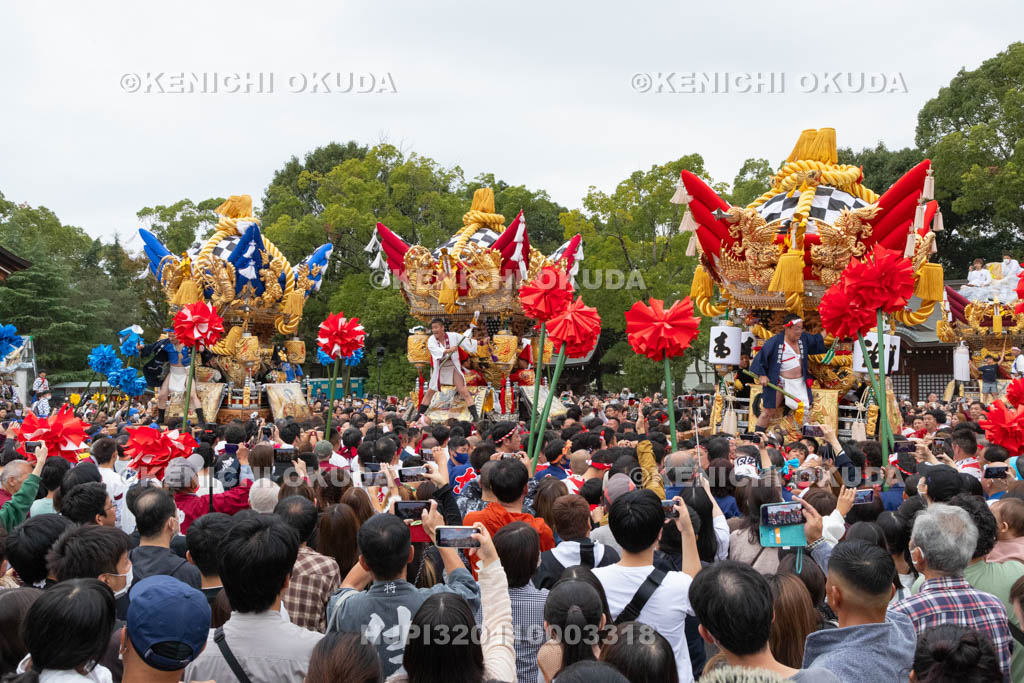兵庫県　曽根天満宮　秋季例大祭（本宮）　布団屋台練合わせ