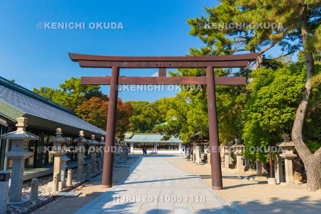 兵庫県　西宮神社　参道の鳥居（祈祷殿横）