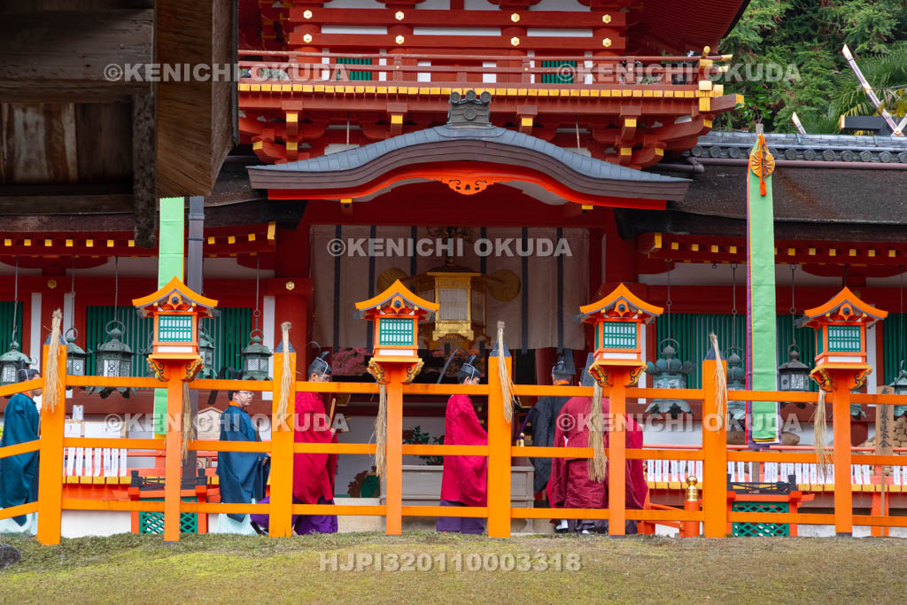 奈良県　春日大社　 新嘗祭　参進