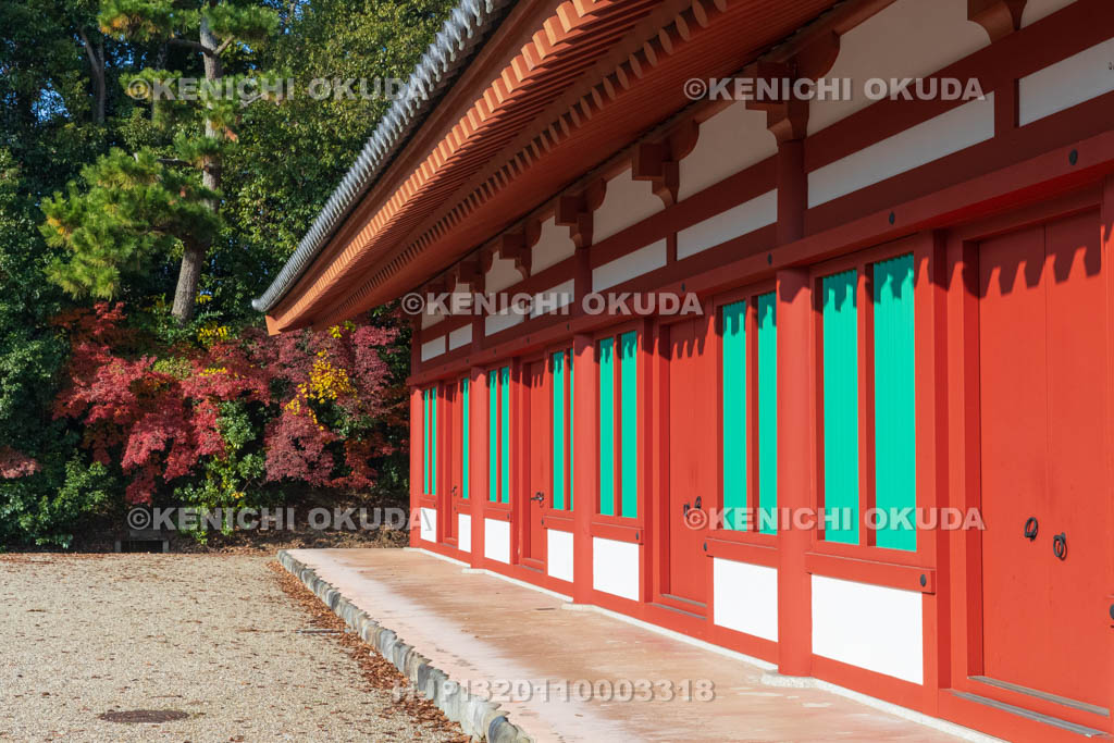 奈良県　紅葉の薬師寺　西僧坊