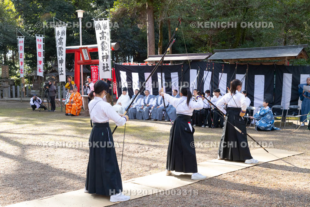 奈良県　大和神社　お弓始め祭