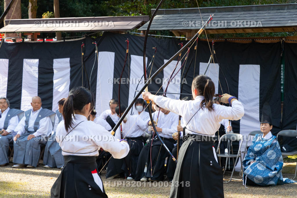 奈良県　大和神社　お弓始め祭