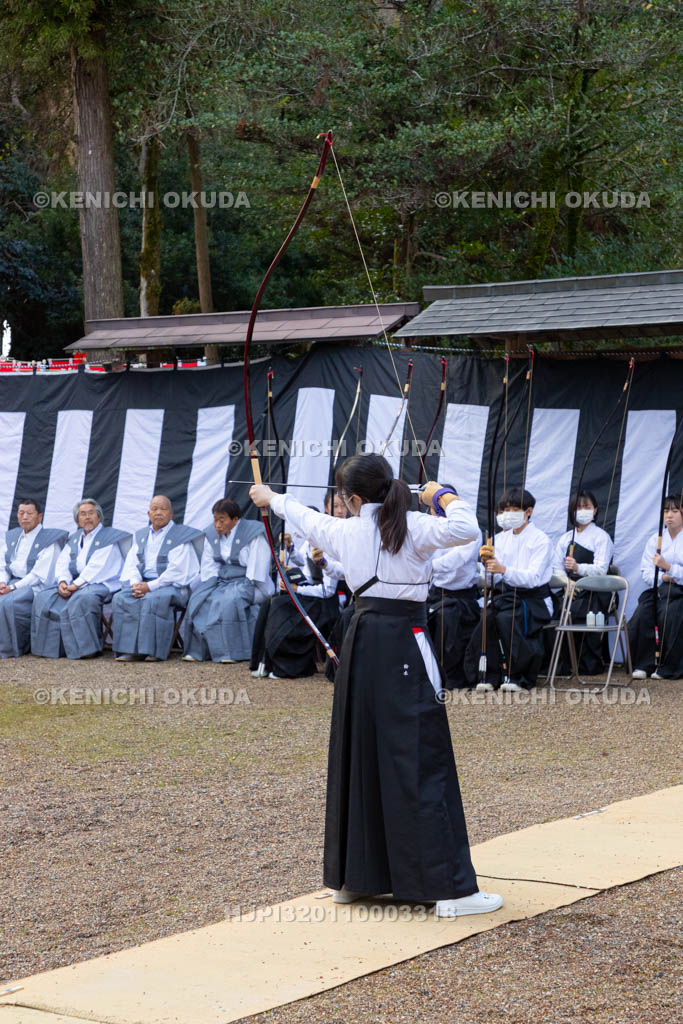 奈良県　大和神社　お弓始め祭