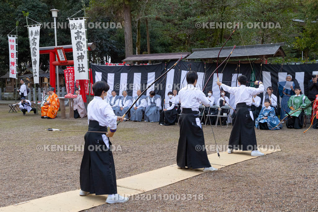 奈良県　大和神社　お弓始め祭