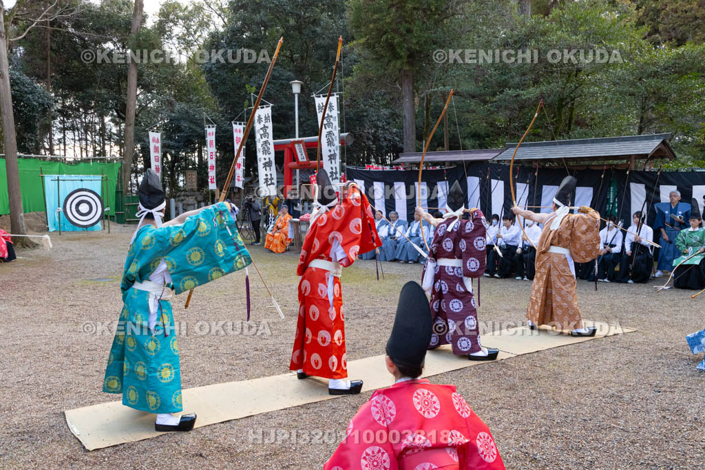 奈良県　大和神社　お弓始め祭