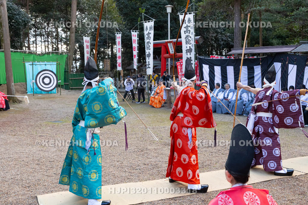 奈良県　大和神社　お弓始め祭