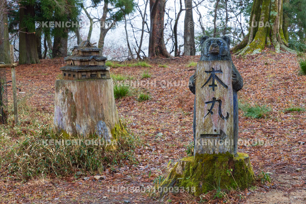 奈良県　高取城　本丸への案内看板