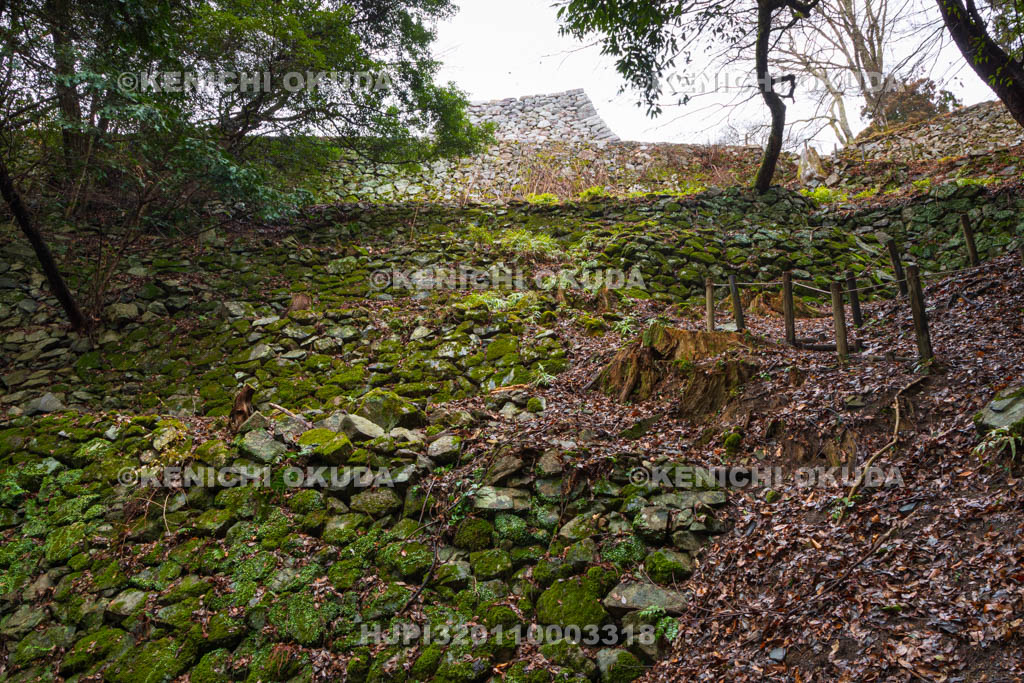 奈良県　高取城　七つ井戸の石垣
